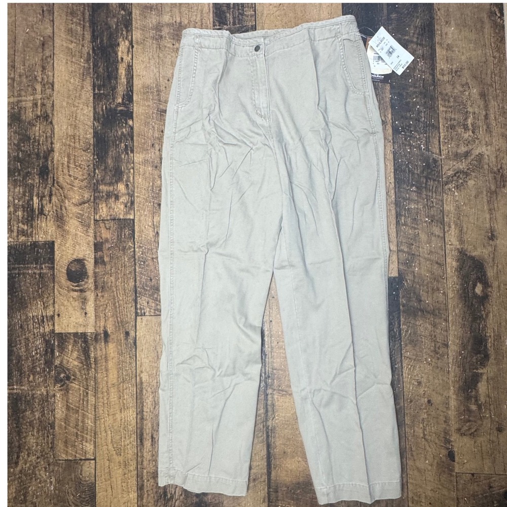 Woolrich Womens Khaki‎ Style 1021 Cotton Pants Size 14 NWT